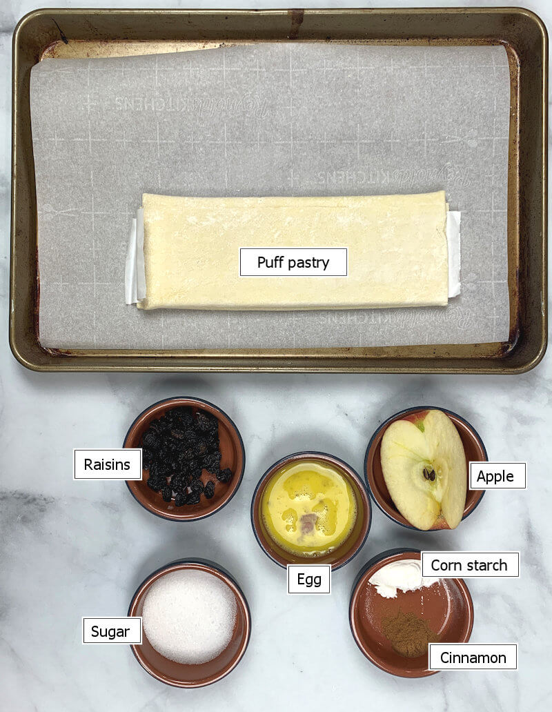 Key ingredients to make Applecarres for Two
