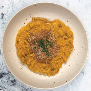 Creamy Carrot & Chicken Orzo