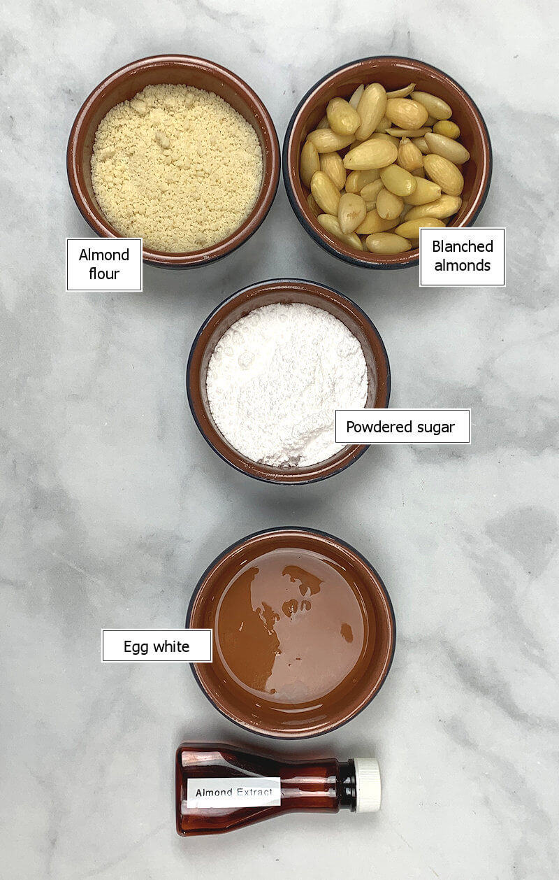 Key ingredients to make Almond paste