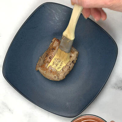 Step 1 - Brush meat with mustard