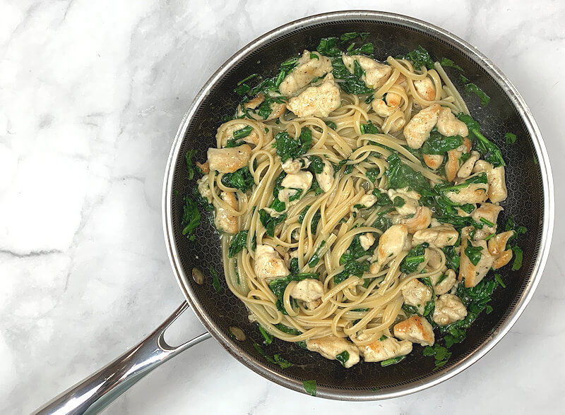 Skillet with Chicken Florentine Pasta