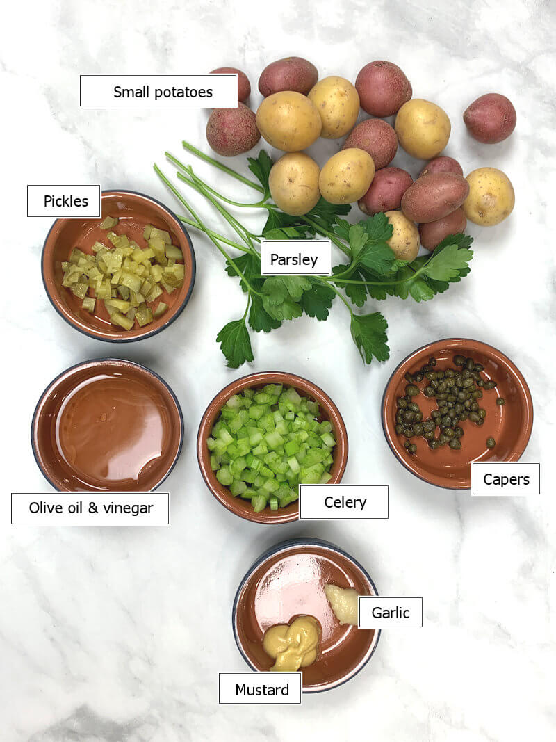 Key ingredients to make French Potato Salad