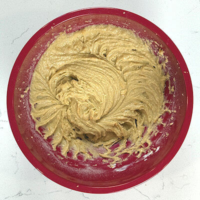 Step 4 - Mix all-purpose flour, almond flour, baking powder and salt. Add this flour mixture to the sugar-butter mixture and beat until combined.