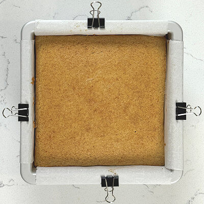 Step 6 - Bake the cake in a 350°F oven for about 35 minutes. If the cake starts to brown too quickly, cover it loosely with aluminum foil. Transfer the pan to a wire rack and let cool for about 20 minutes, then invert the cake onto a plate. Let cool for 10 minutes more, before you cut into the cake.