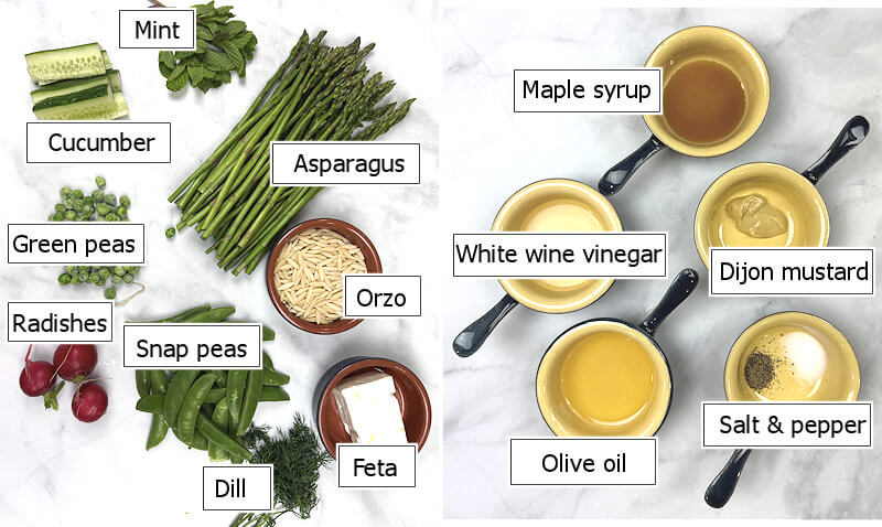 Key ingredients to make Asparagus Pasta Salad