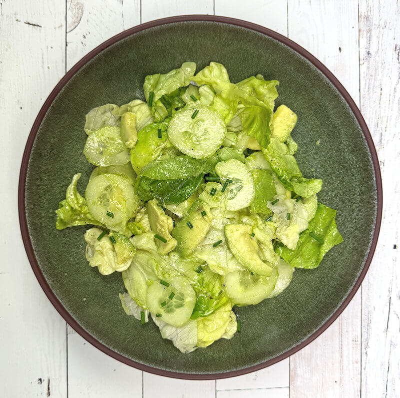 Green bowl with Butter Lettuce Salad