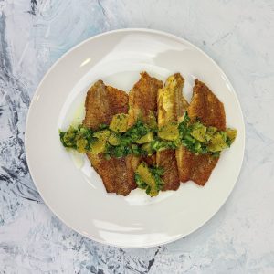 Grilled Catfish with Orange Pepper Salsa