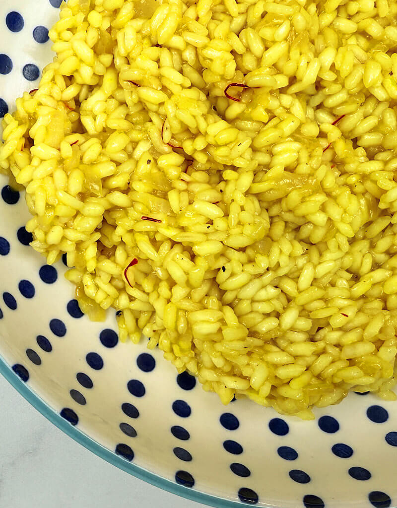 Close up of Risotto alla Milanese