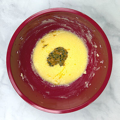 Step 2 - Add the passion fruit pulp and mix.