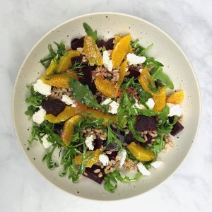 Beet, Orange and Farro Salad