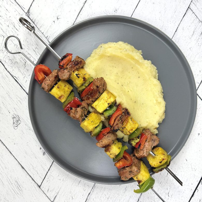 Grilled Pork Skewers with Pineapple