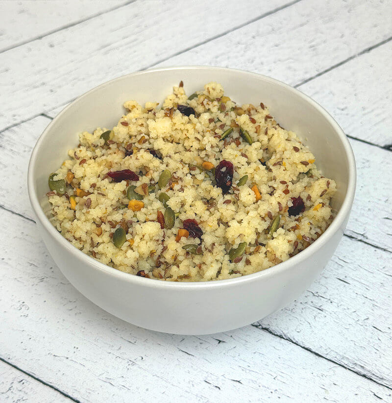 Bowl with breakfast couscous