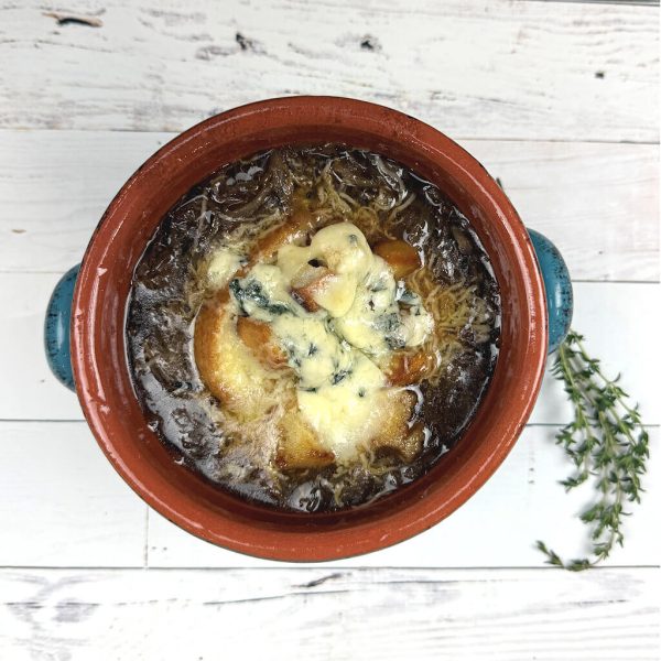 French Onion Soup with Blue Cheese