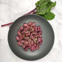Red Beet Gnocchi with Ricotta