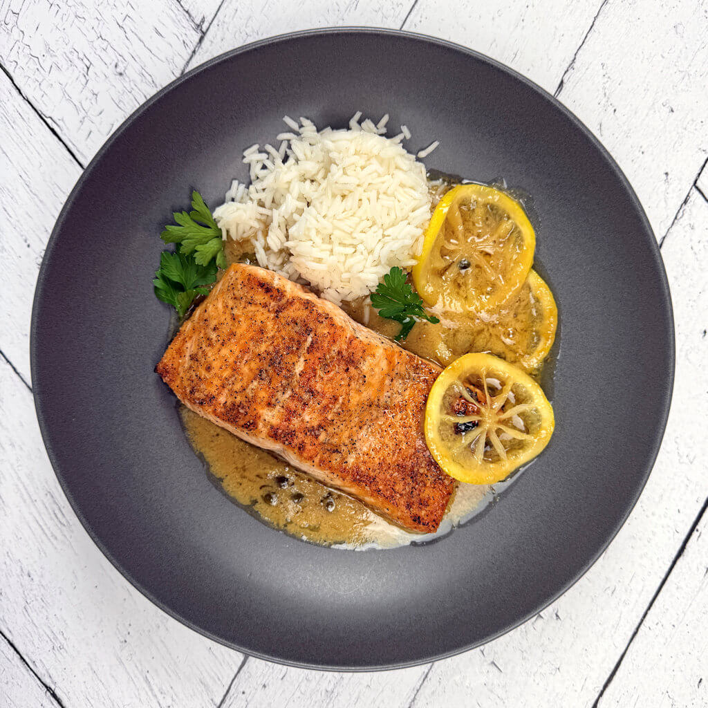 Salmon Piccata with Miso