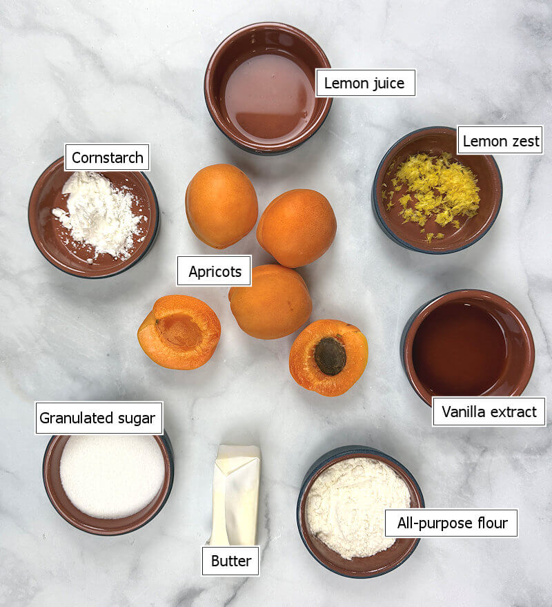 Key ingredients to make Apricot Crumble Bars