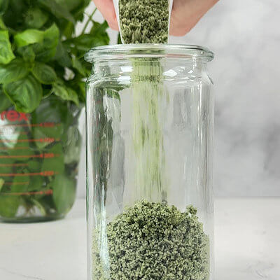 Step 4 - Transfer the salt into an airtight container and store in a dark place.