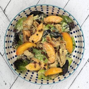 Chicken & Peach Salad for Two