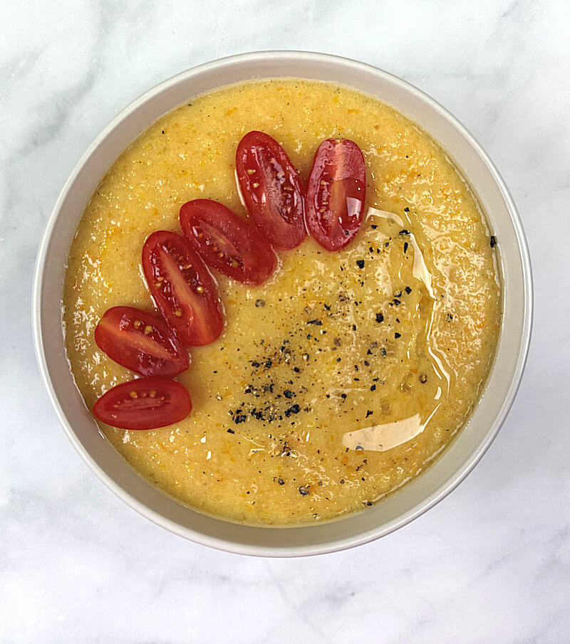 Overhead image of Golden Gazpacho
