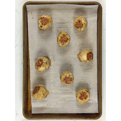 Step 3 - Place the baking sheet in an 400°F oven and bake for 10-20 minutes. Turn them half way through the baking time.