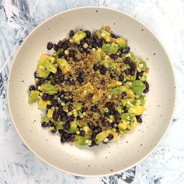 Corn & Black Bean Salad with Crispy Quinoa
