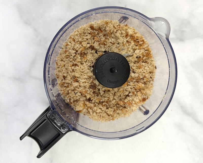Coarsely processed whole wheat bread, crust included.