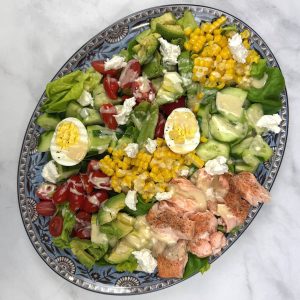 Salmon Cobb Salad for Two