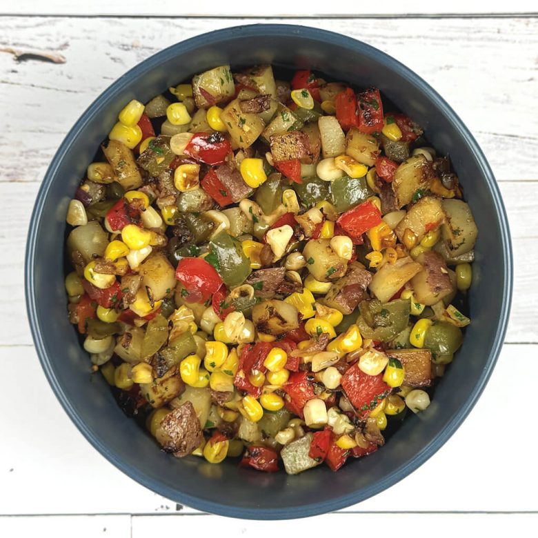 Sautéed Corn with Pepper & Potato