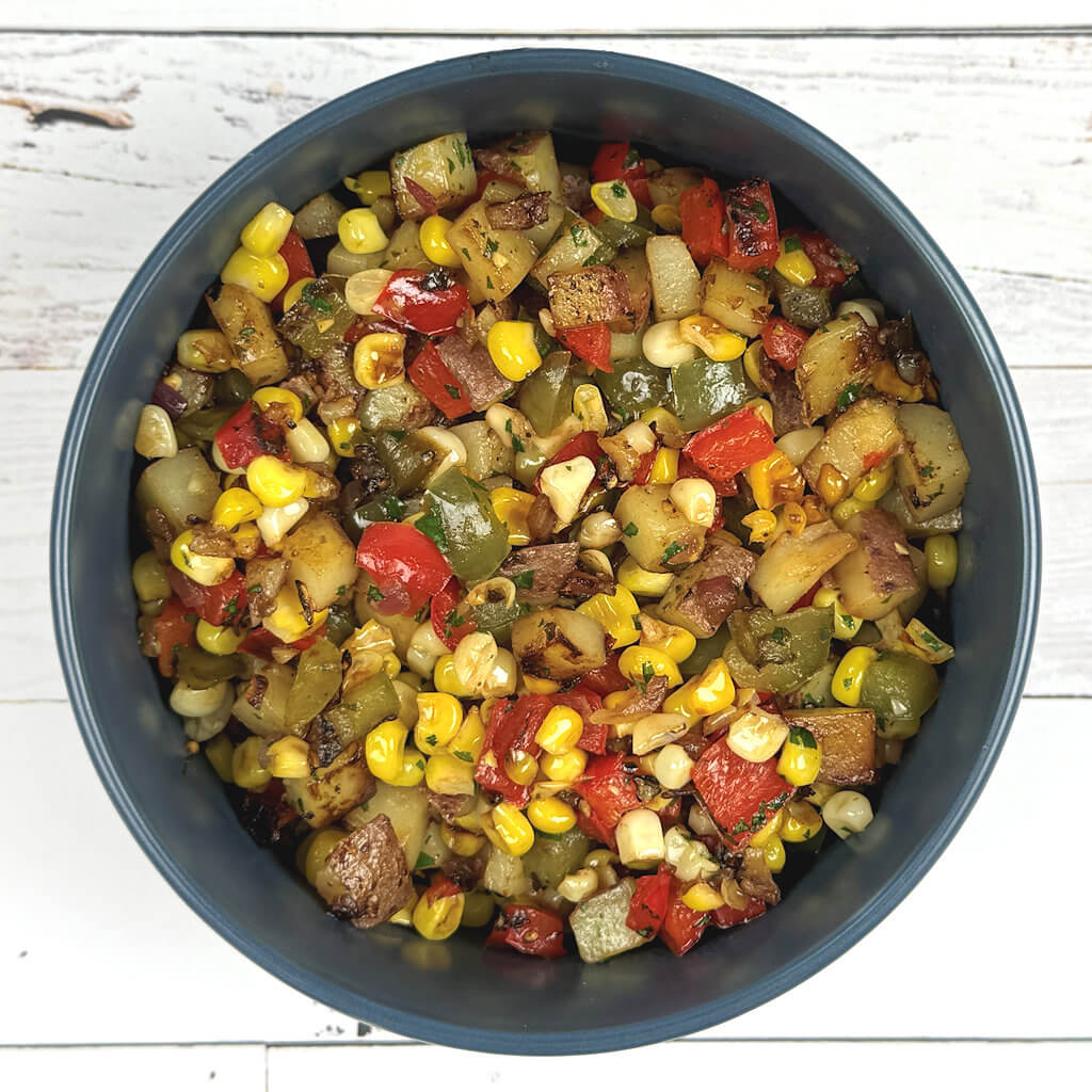 Sautéed Corn with Pepper & Potato